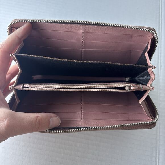 GUCCI Guccissima Leather Zip Around Wallet Pink - Picture 5 of 14